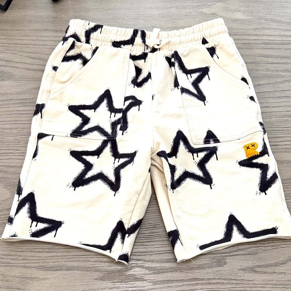 Kids (sz10) Rock Your Baby - ROCK YOUR KID Star Shorts - Ivory